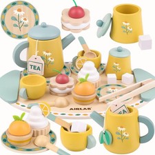 Tea Sets for Toddlers 3-5 Girl Birthday Gift 3 Year child-size, Pastel Colors