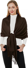 Soft Silky Pashmina Shawl Wraps Solid Colors Scarf for Wedding Evening Dresses
