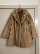 Vintage Echtpelzmantel weiß creme Fuchs