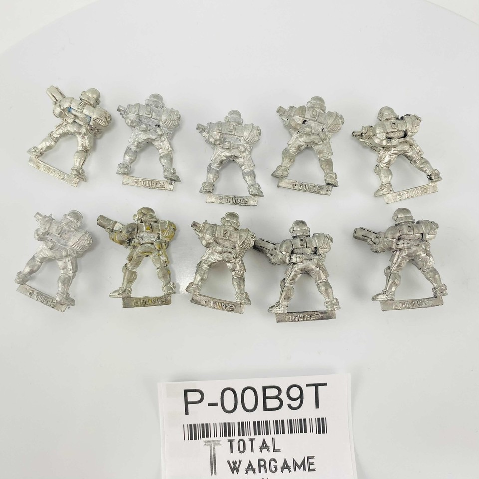 10 Figurines Adeptus Arbites En Métal – Warhammer Necromunda – Occasion