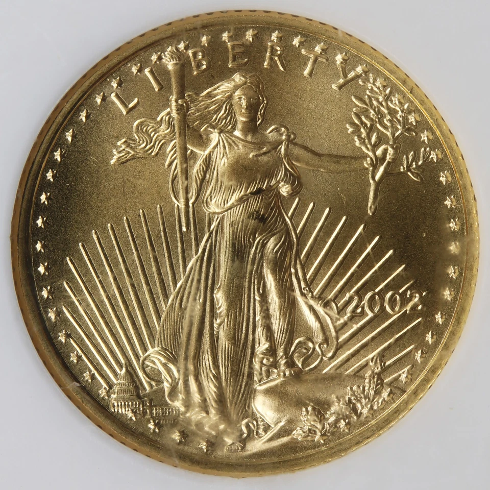 2002 $5 Gold 1/10 oz American Eagle NGC MS69 - Image 3 of 4