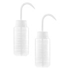  2 Pcs Graduated Nozzle Long Shampoo Bottle Wash Bottles Squeeze Travel Size