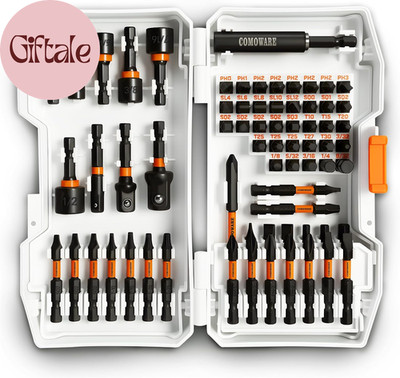 68Pcs Impact Screwdriver Bit Set, Black Oxide Coated Bits with Dry Anti-Rust Oil