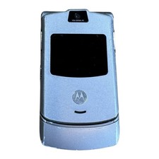 Silver Motorola RAZR V3 Flip Phone Vintage 2G GSM No US Service