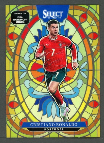 2025-26 Panini Select Road to FIFA World Cup Cristiano Ronaldo Stained Glass #7