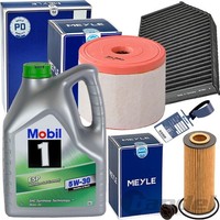 Meyle Filterset+Mobil 1 5W30 ÖL Passend FüR Audi A6 C7 A7 4G A8 4H 1.8+2.0 Tfsi