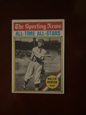 1976 Topps - The Sporting News AllTime All-Stars Walter Johnson #349