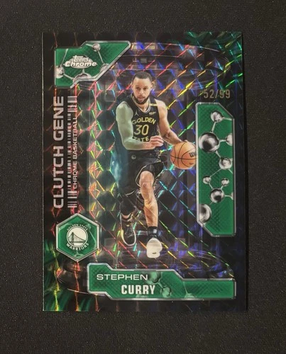 2025 Topps Chrome Stephen Curry Refractors Green Geometric (RAW)
