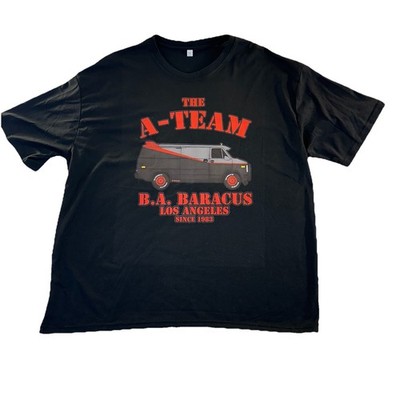 The A-Team 1980 s Action Series TV Show Mr. T, B.A. Baracus Black T-Shirt 3XL