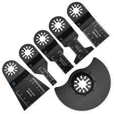6PCS Oscillating Saw Blades Kit, Universal High Carbon Steel Multi Tools Blad...