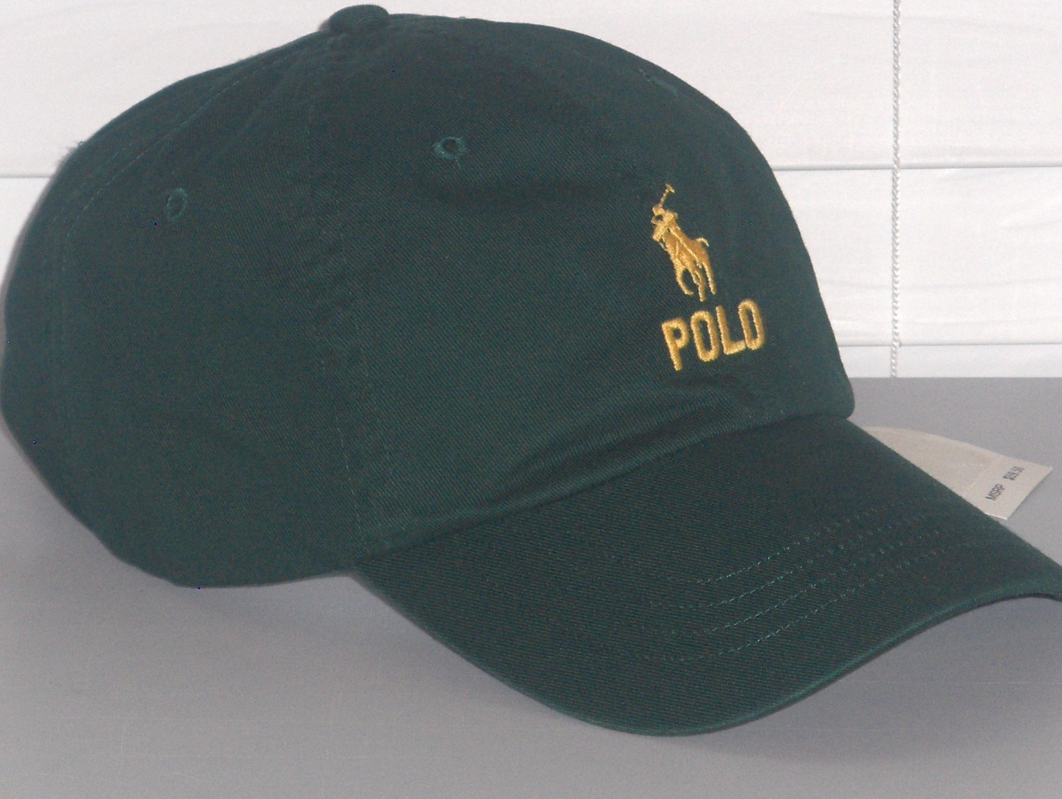 POLO RALPH LAUREN Cappello Berretto Baseball Uomo Cotone Chino Twill Pony VERDE FORESTA