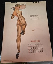 1956 GEORGE PETTY ESQUIRE PIN UP CALENDAR COMPLETE