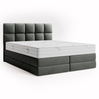 Boxspringbett - Dunkelgrau - H3 - Mit Bettkasten - 180X200 Cm Doppelbett