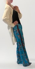 Guess Women's Floral Blue Wide-Leg Dress Pants Size S Netaporter