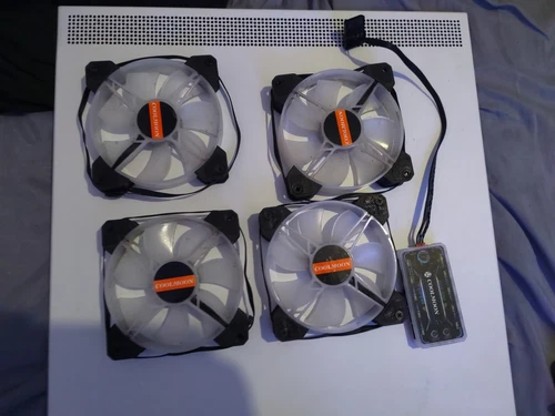 COOLMOON 120mm RGB 4 Cooling Fans + Controller