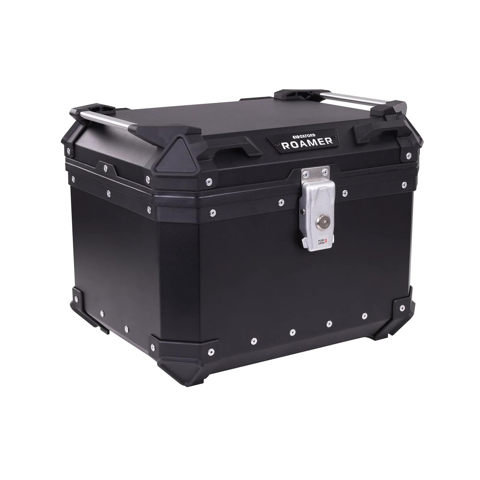 Oxford Roamer Motorcycle Top Box Hard Motorbike Luggage Black 45L