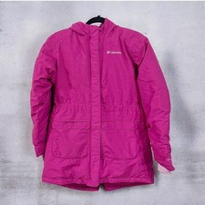 Columbia Girls Nordic Strider OmniHeat Winter Jacket Pink XL 18/20 Hooded Parka