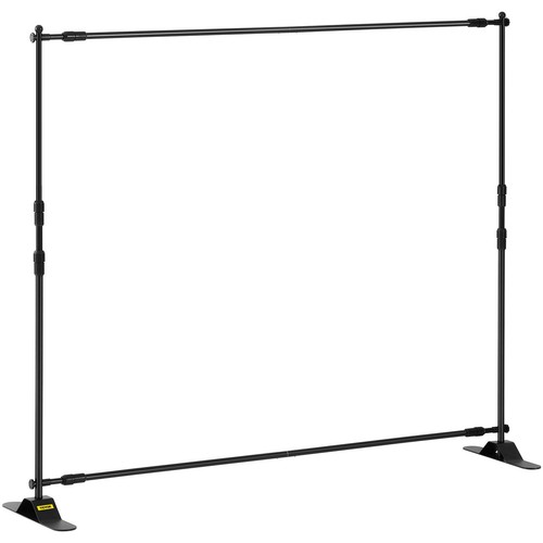 8x10Ft Banner Stand Heavy-Duty Backdrop Stand Telescopic Adjustable Repeat Step - Picture 10 of 12