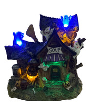 Halloween LED Lighted Village Haunted Ghost Skeleton House Holiday Home Decor