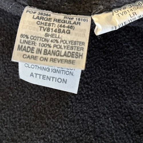 Schmidt Work Vest Fleece Lined Men’s Large Gray/Green Zip Pockets image 8
