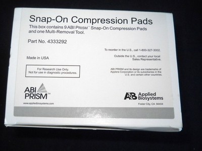 (9) ABI PRISM Snap-On Compression Pads & (1) Multi-Removal Tool 4333292