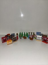 WOODEN TRAIN SET ACCESSORIES Buildings Trees Signs And People Brio Elc