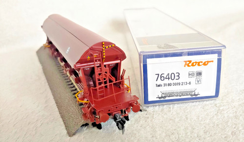 76403, Roco, Schwenkdachwagen Tads, DB AG der YARA, EP VI, OVP, wie Neu | Zustand: Gebraucht