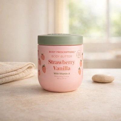 Sweet Softness | Strawberry Vanilla Body Butter w Vit A by Body Prescriptions