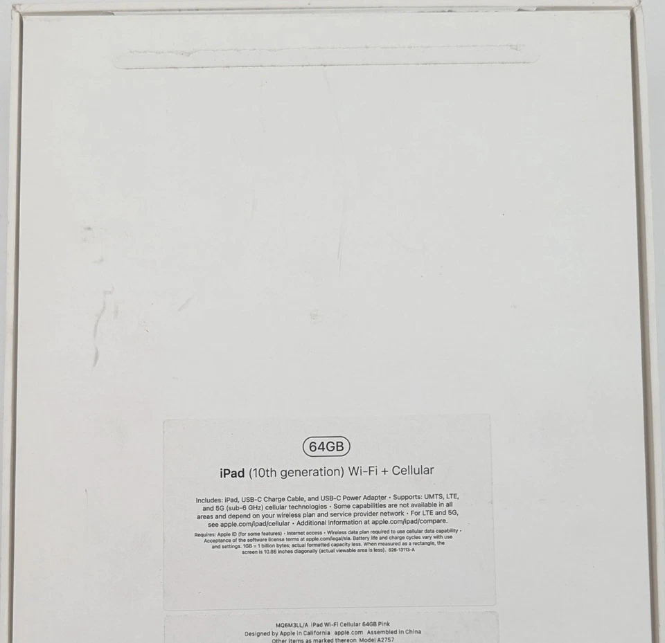 Apple iPad (10th Generation) A2757 64GB | Pink | UNLOCKED - Image 3 of 4