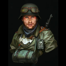 1/10 Scale WWII German Feldgendarmerie Bust Resin Military Model Kit Soldier Fig