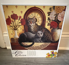 RoseArt Puzzle Collection Cats Mantle Cats 1000-Piece Jigsaw Puzzle Sealed 97111