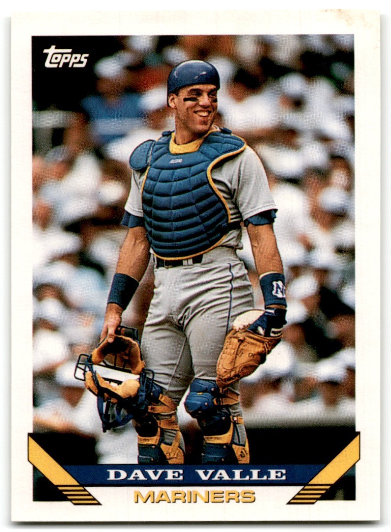 1993 Topps Inaugural Marlins Dave Valle Seattle Mariners #370