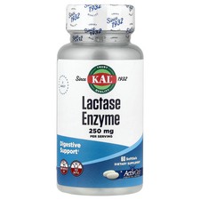 KAL Lactase Enzyme 250 mg 60 Softgels Soy-Free
