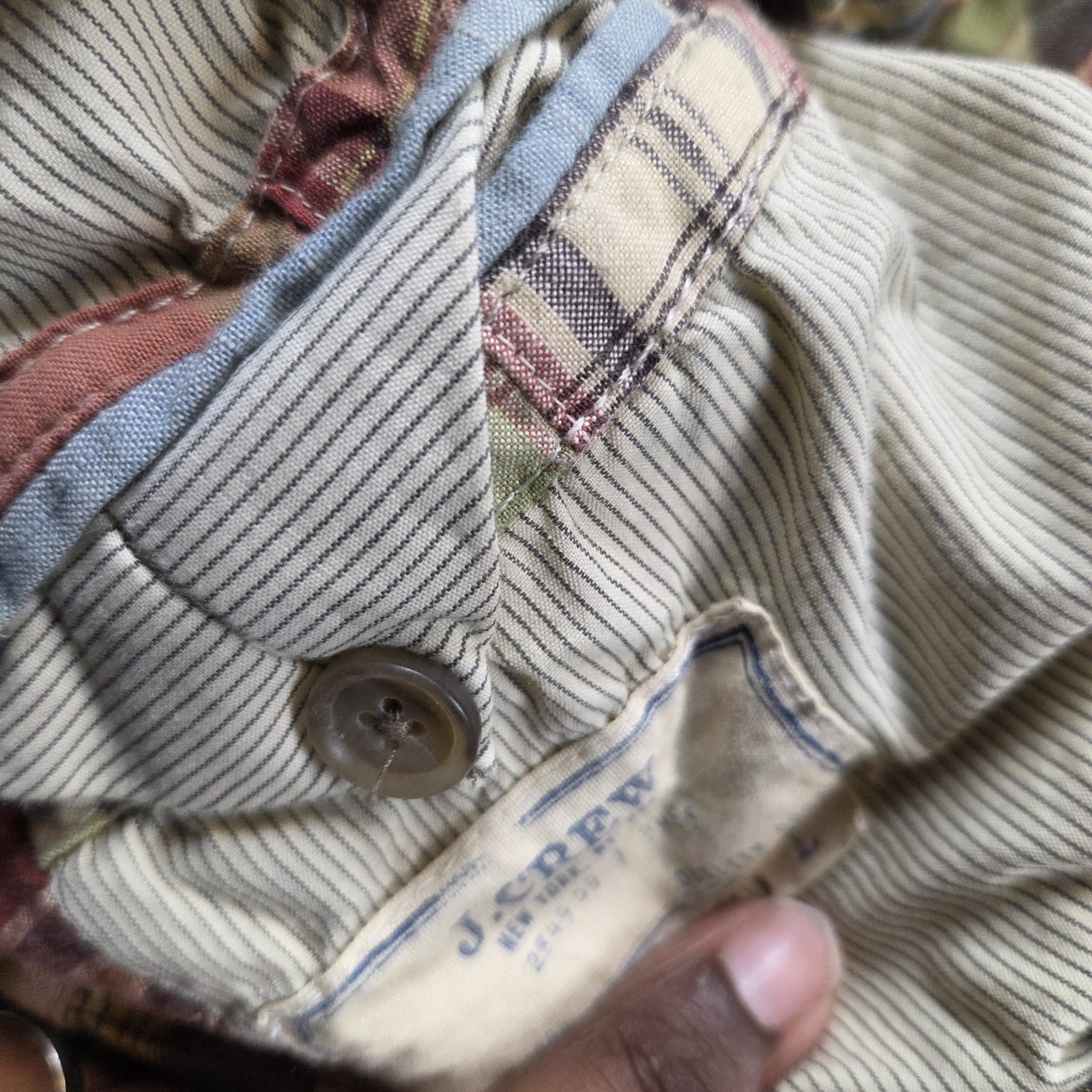 J.Crew Blazer Jacket Mens Large Patchwork Plaid C… - image 7