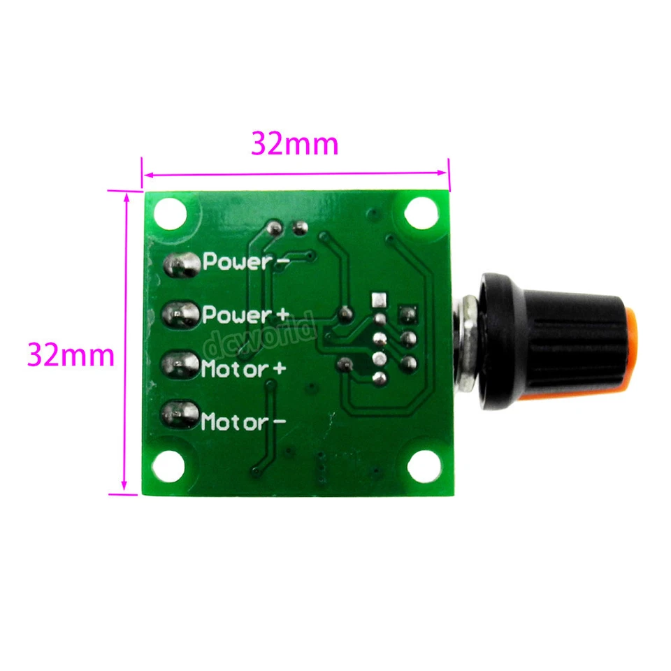 DC Motor Speed Controller Regulator DC 3V 6V 12V PWM Speed Control Adjustable DW - Image 3 of 4