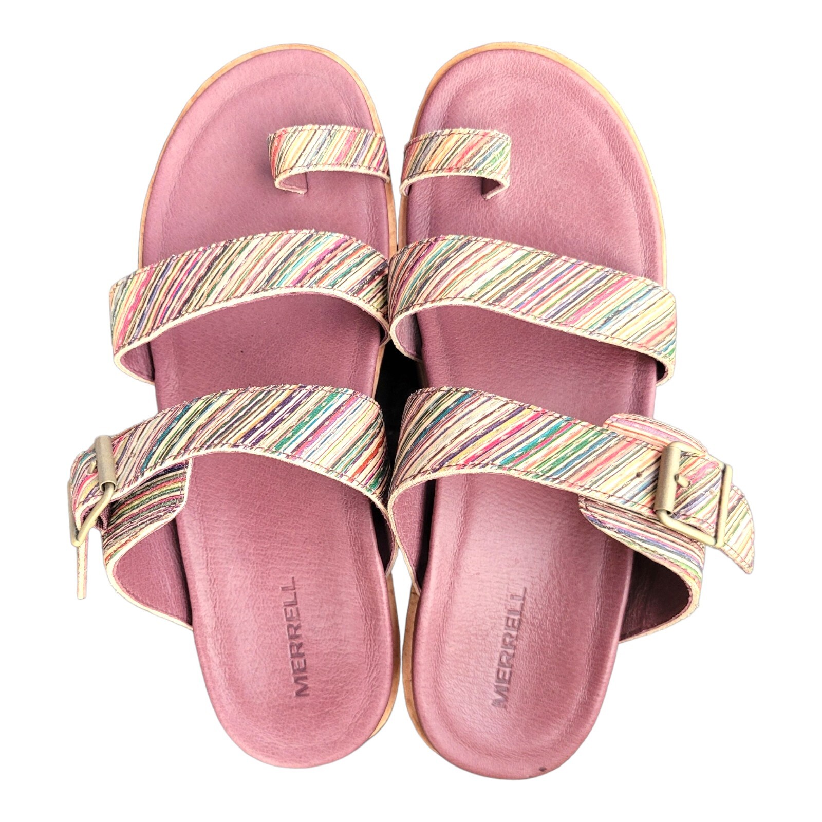 Sandali donna Merrell Juno taglia 8 punta palo slide outdoor infradito pelle EVA