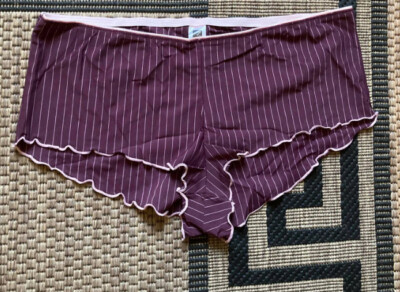 NEU: PANTY HIPSTER FEINE NADELSTREIFEN 44/46 NUANCE bordeaux rosa *383845