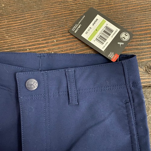 NWT Youth Under Armor Match Play Pants in Navy SIZE 4 - Picture 7 of 8