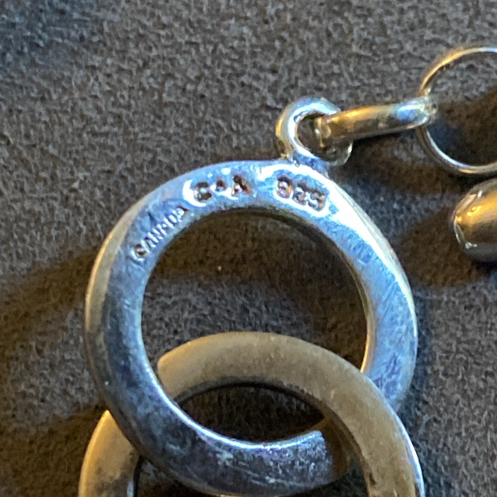 Canada Sterling Silver 925 Interlocking Circle Ch… - image 2