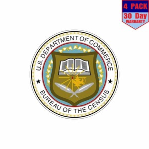 Usa Census Bureau 4 Pack 4x4 Inch Sticker Decal Ebay Usa Census Bureau 4 Pack 4x4 Inch Sticker Decal Ebay
