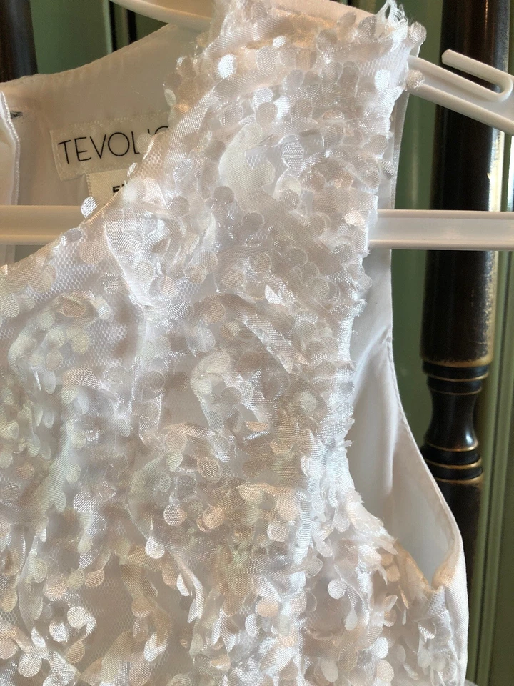 Vestido corpiño de seda Tevolio para niñas talla 5t Foto 3 de 4