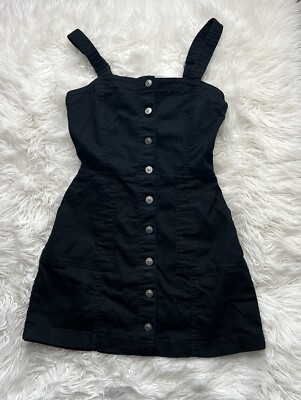 H&M Divided Black Denim Jean Mini Dress - Women's Size 6