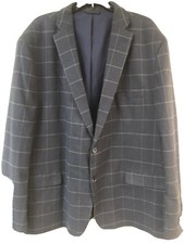 MENS SPORT JACKET, IZOD, NAVY BLUE, SIZE 44R