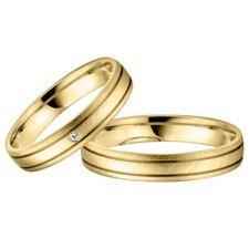 Trauringe Rauschmayer 04784 in 585/- Gelbgold mit Brillant 0.01 ct. w/si