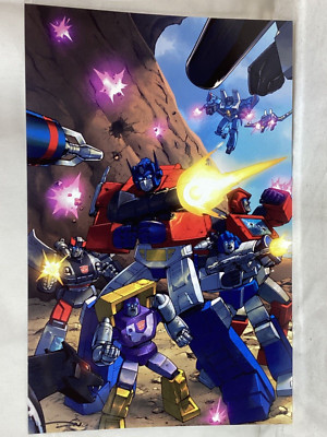 G1 Transformers Optimus Prime Battle Poster 11x17 Picture Decepticon Ambush
