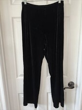 Vintage Studio Women's Medium Pull On Velvet Pants Black EUC