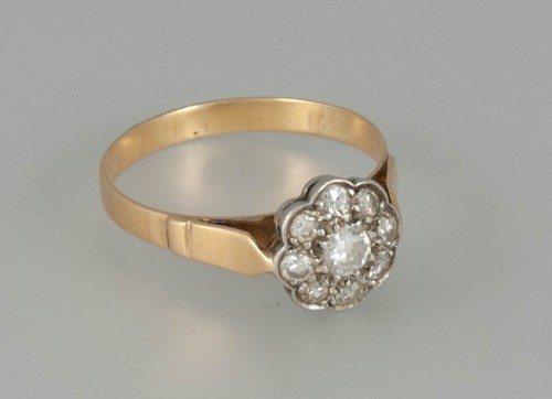 Anillo en oro 18k con diamantes eBay