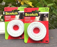 Scotch Indoor Mounting Tape, White, 0.5 in x 75 in Pack of 2 