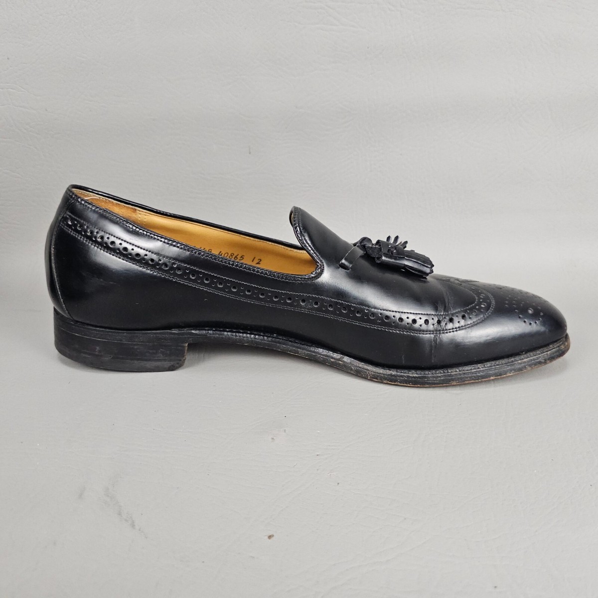 Johnston Murphy Aristocraft Dress Loafer Size 13 Black Wingtip
