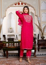 Handmade Traditional Rayon Palazzo Kurta Set With Dupatta